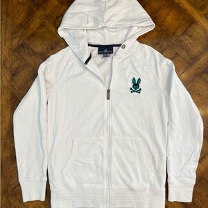 White Kids Hoodie with Embroidered Logo
